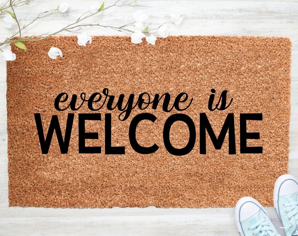Chillever- Out Doormat- Everyone Is Welcome Doormat, Welcome Doormat, Porch Decor, Fall Porch Decor, Coir Doormat