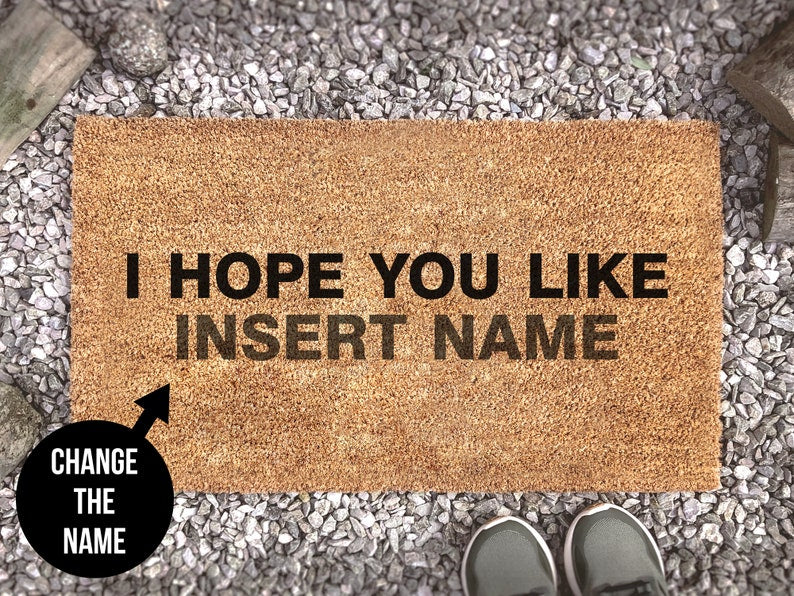 Chillever- Outdoor Mat- I Hope You Like Coconut Doormat, Funny Coir Doormat, Celebrity Door Mat, Welcome Mat