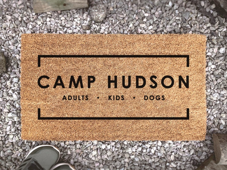 Chillever- Outdoor Mat- Personalized Camp Family Name Doormat, Custom Coir Mat, New Home Gift, Housewarming Gift