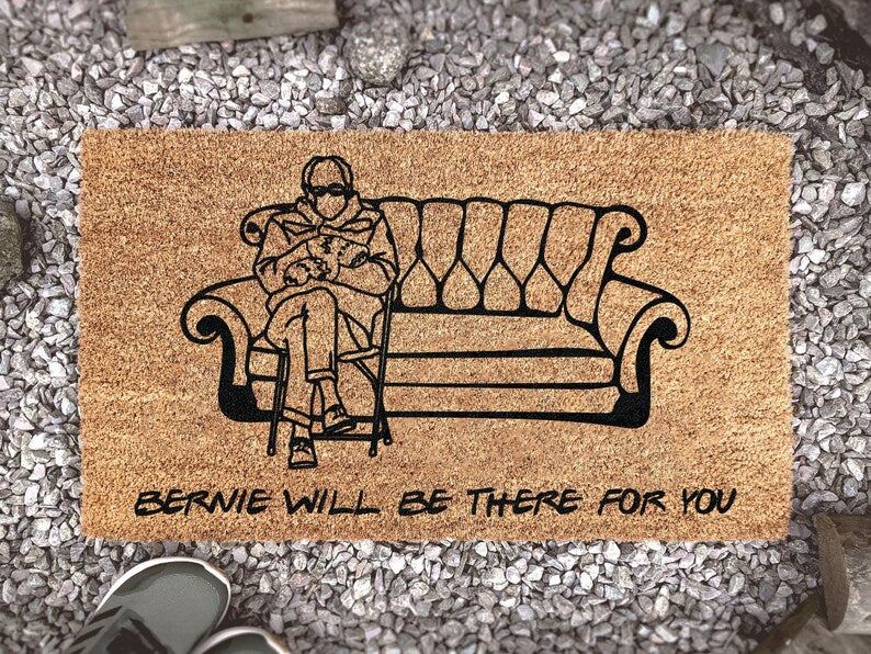 Bernie Sanders Funny Doormat, Bernie Door Mat, Tiktok Doormat, Funny Gift For Valentines Day, Funny Gift