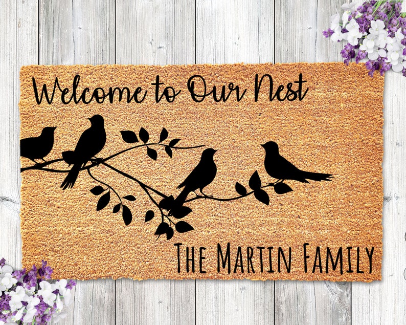 Personalized Welcome To Our Nest Doormat