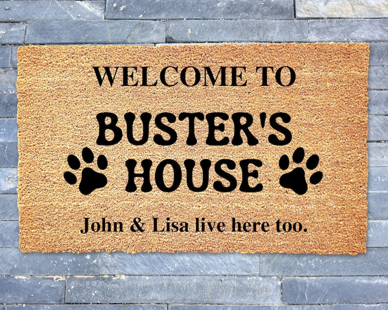 Welcome Mat for Dog-Door Mat for Dogs-Personalized Door Mat-Custom Doormat Dog-Dog Owner Gift-Dog Home Decor-Dog Lover Gift-Dog Welcome Mat