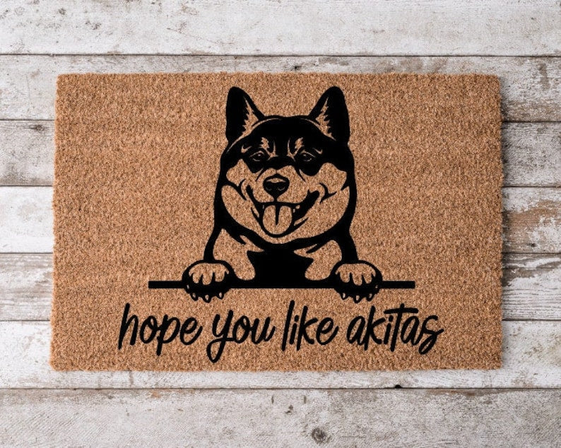 Hope You Like Akitas Welcome Mat, Perfect Gift for Dog Owner Pet Lover, Personalized Doormat, New Home Decor