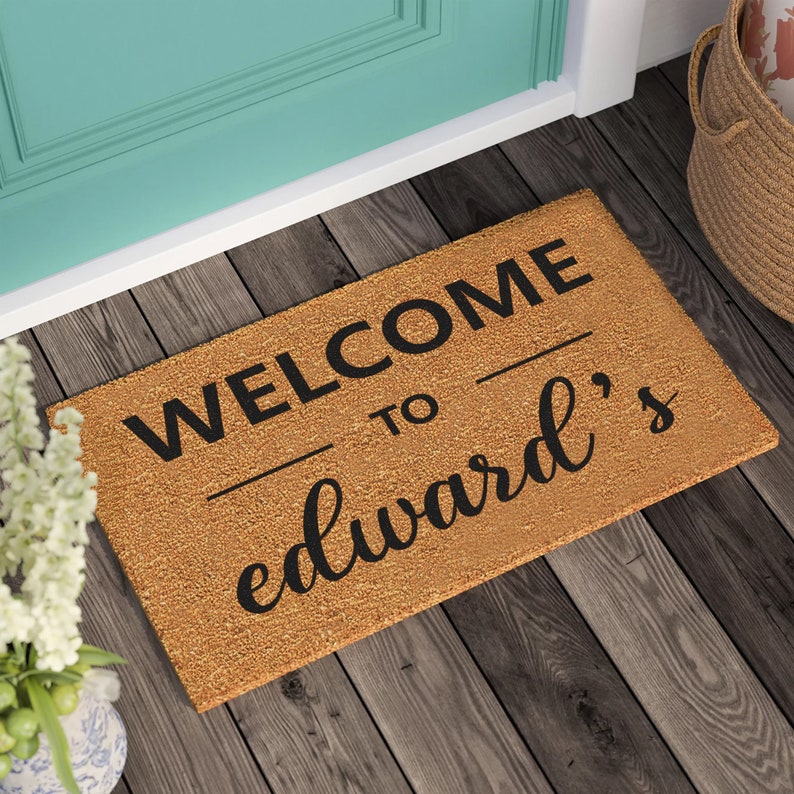 Welcome Door Mat, Housewarming Gift, Wedding Gift, Personalized Gift, New Home Gift, Personalized Custom Doormat