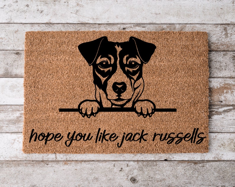 Hope You Like Jack Russells Welcome Mat, Perfect Gift for Dog Owner Pet Lover, Personalized Doormat, Home Decor