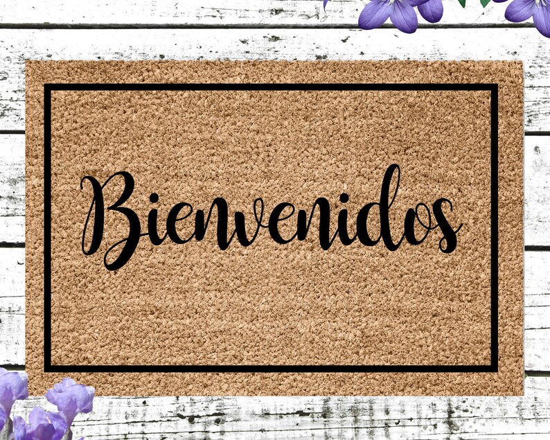 Bienvenidos doormat, Bienvenidos Welcome Mat, Spanish Doormat, Custom Door Mat, Housewarming Gift, Closing Gift