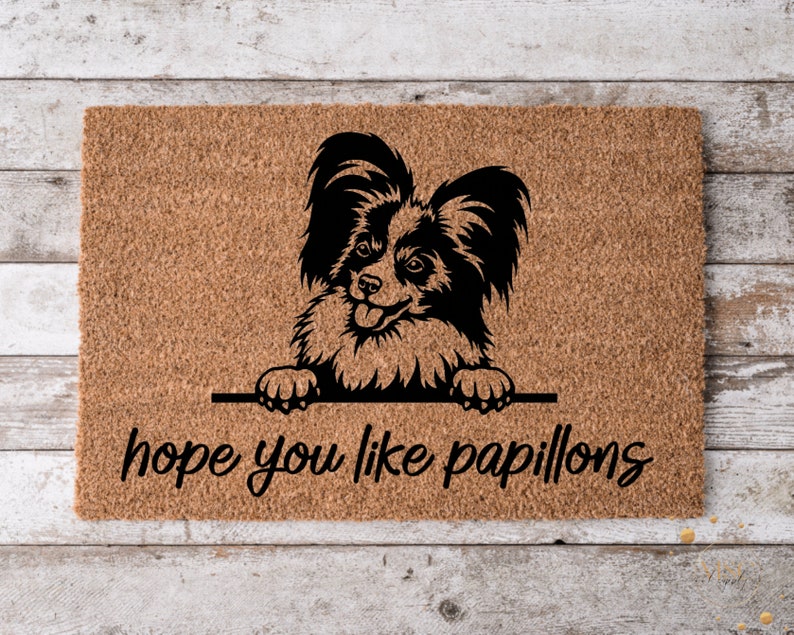 Hope You Like Papillons Welcome Mat, Perfect Gift for Dog Owner Pet Lover, Personalized Doormat, New Home Decor