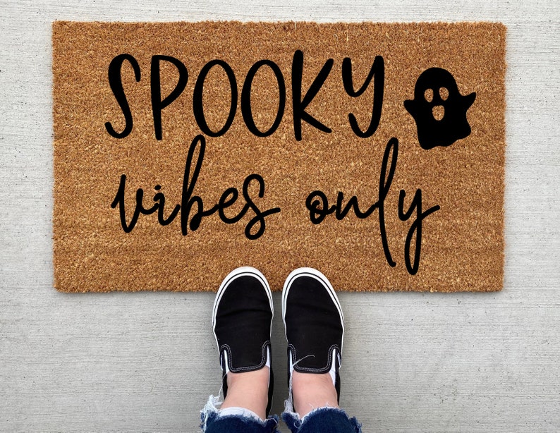 Spooky Vibes Only Halloween Doormat, Fall Outdoor Decor, Halloween Welcome Mat, Halloween Decoration