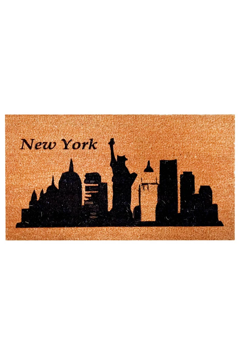 NY City Doormat, New York City Outdoor Rug, Wedding Gift, Entryway Decoration, Non-Slip Doormat, Housewarming Gift Doormat