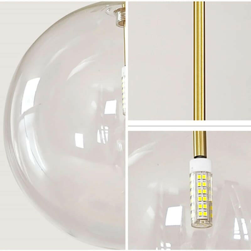 Alessio - Clear Globe Glass Pendant Lights