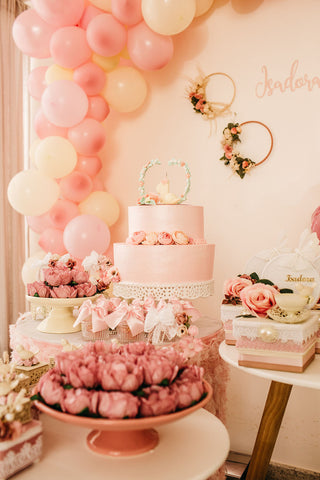 pink wedding cake