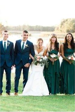 Dark navy blue and olive green