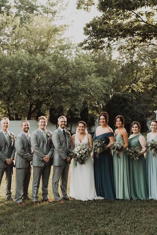 Grey and olive green