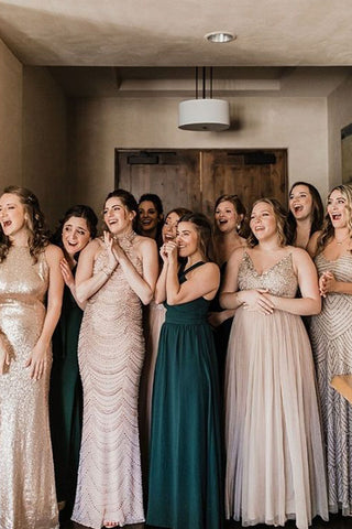 Champagne gold and olive green