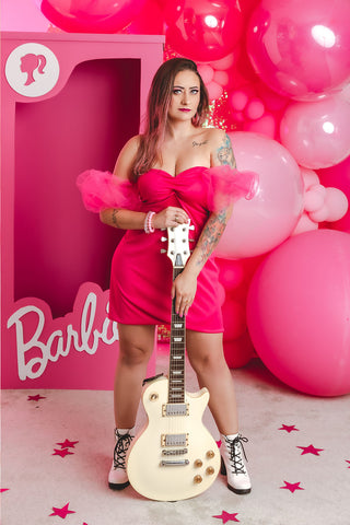 Barbie pink prom dress