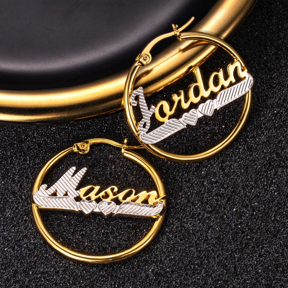 Personalized Hoop Name Earrings