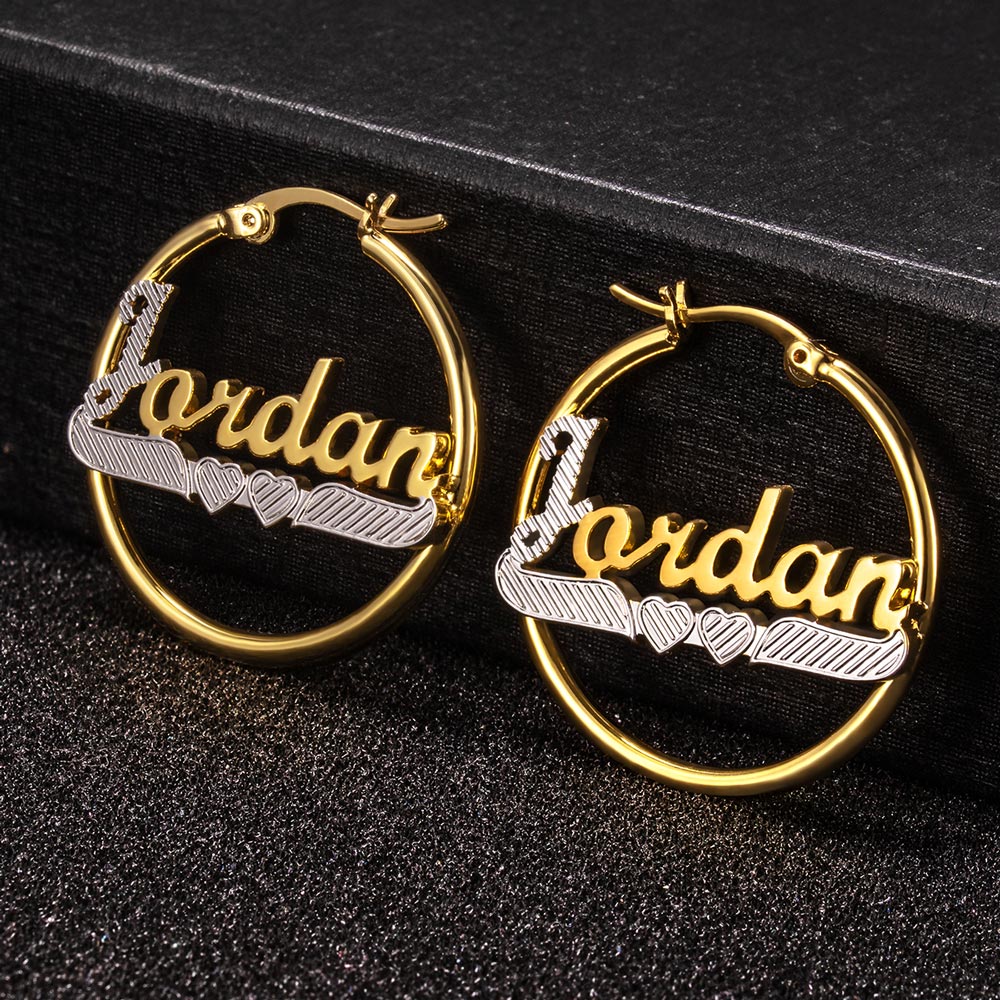 Personalized Hoop Name Earrings