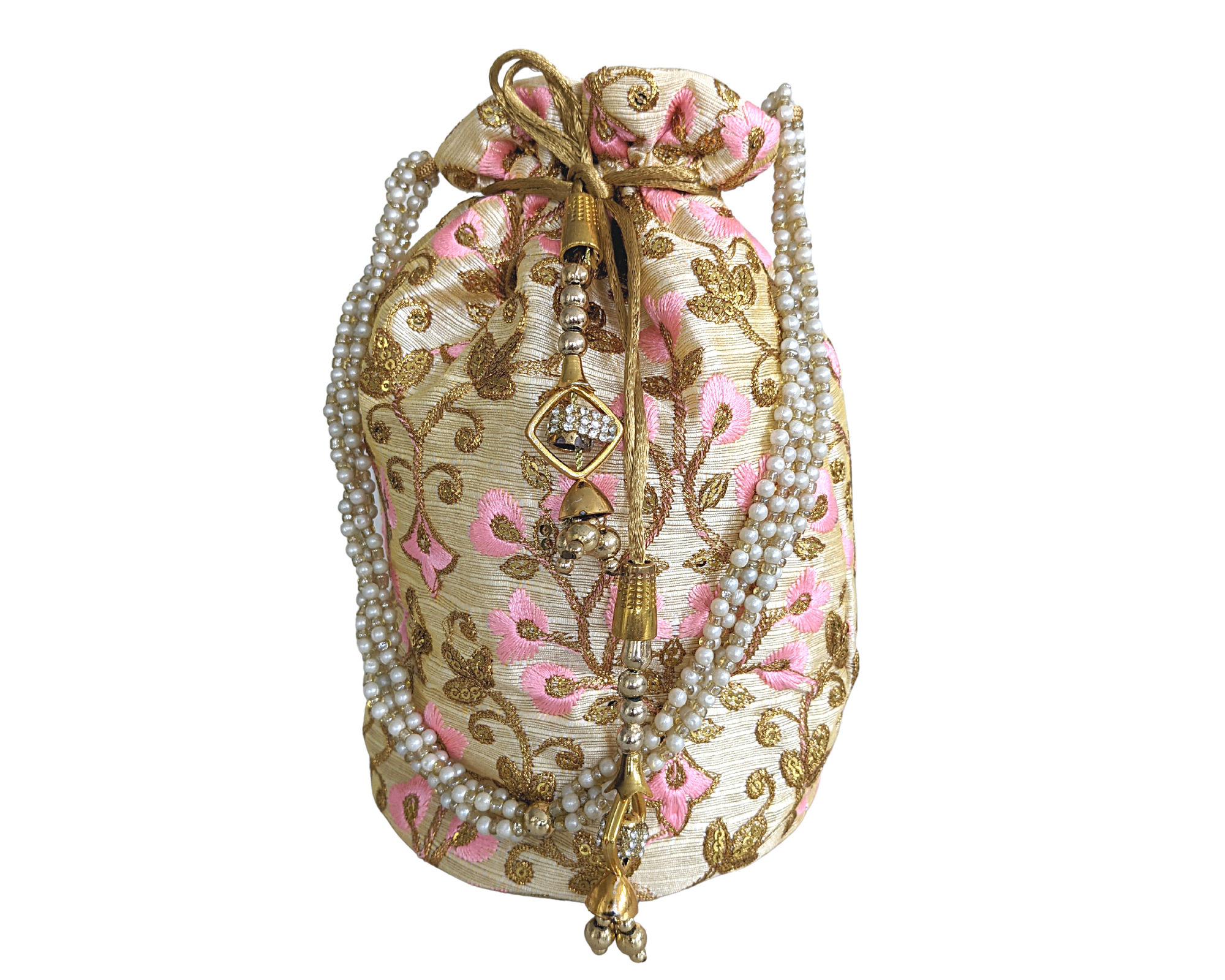 Silk Potli Drawstring Bag