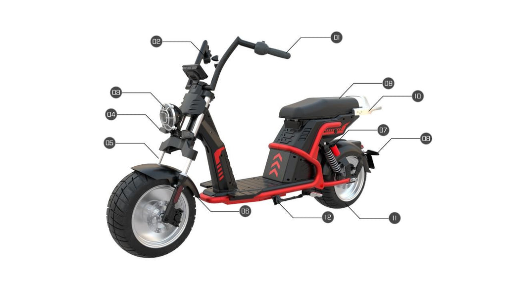 rooder citycoco electric scooter Larsky 2000w