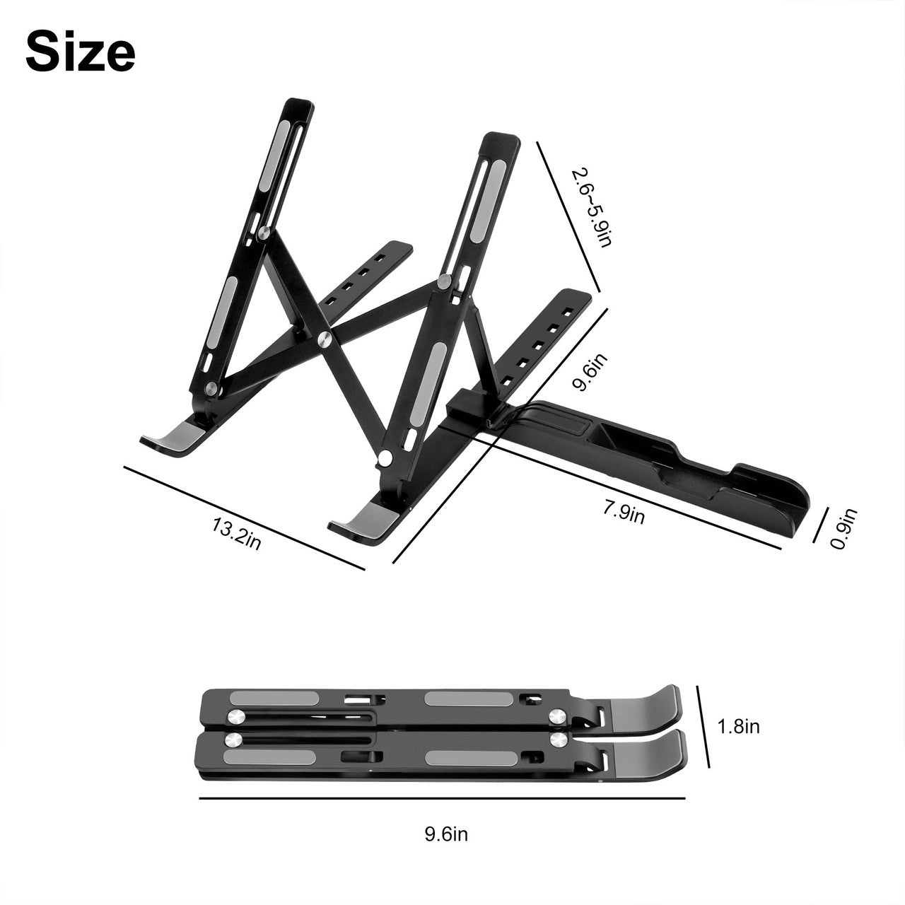 Adjustable Laptop Stand - Ergonomic, Foldable, Cooling Design