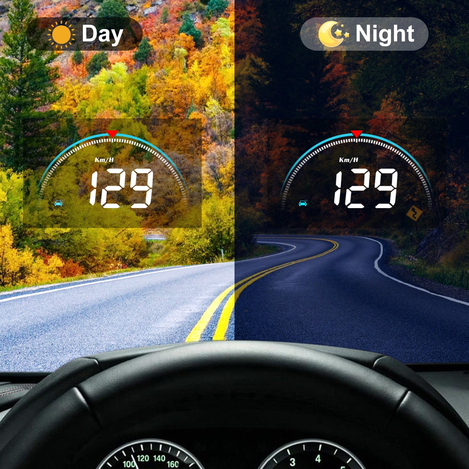 Car Head-Up Display Gauge - 3.5