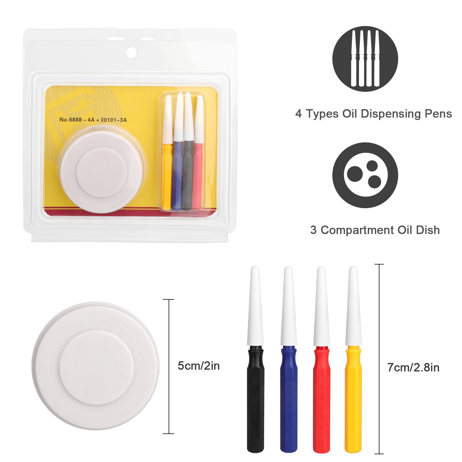 Precision Watch Oiler Set - 4 Different Size Oiler Pen Needle With 1 Oil Cup Ideal for  Watchmaker Watches Clocks Repair