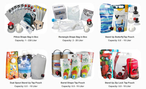 Bag in box pour vin 1L 1,5L 2L 3L 5L 10L 15L 20L