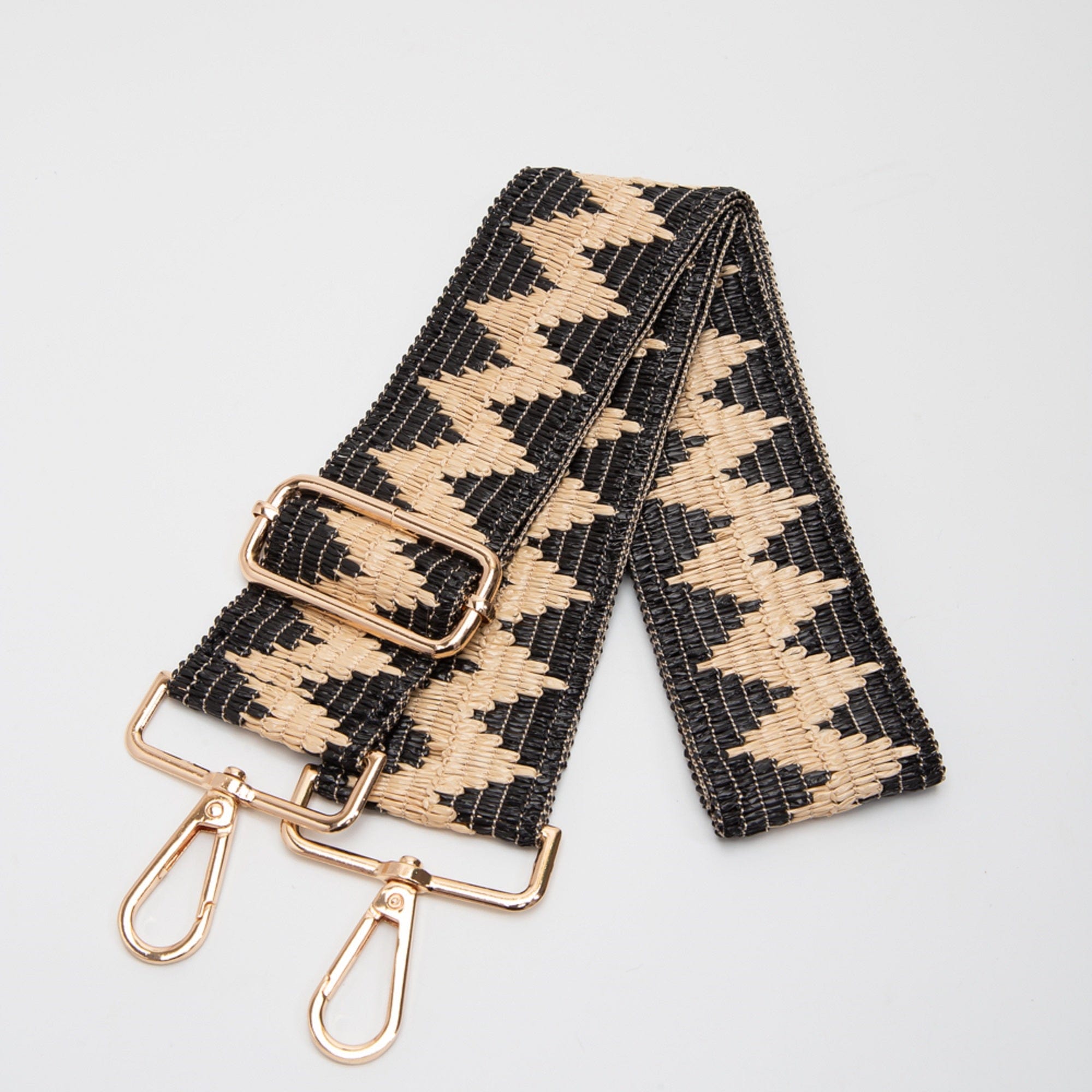 TG10593 Straw Chevron print Bag Strap