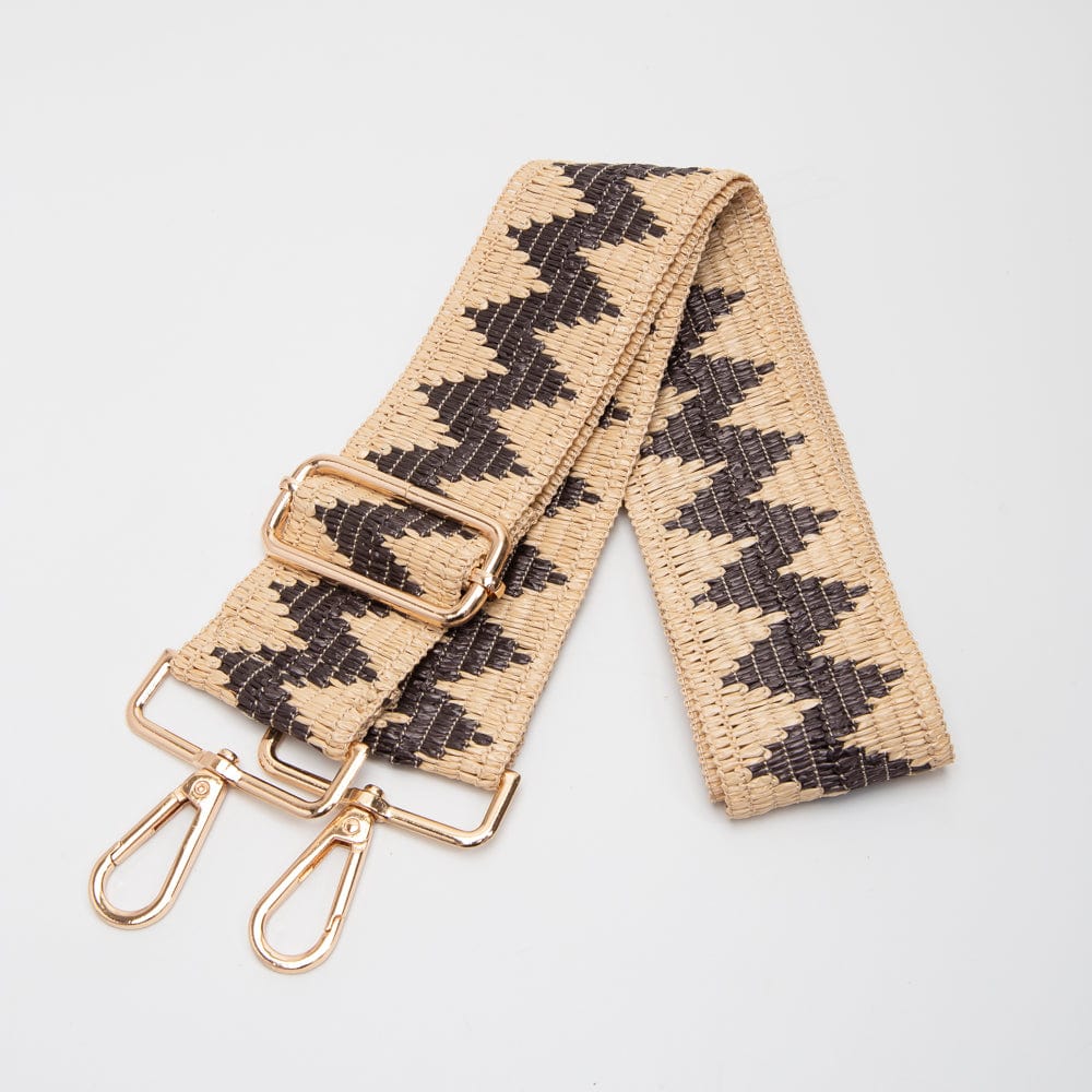 TG10593 Straw Chevron print Bag Strap