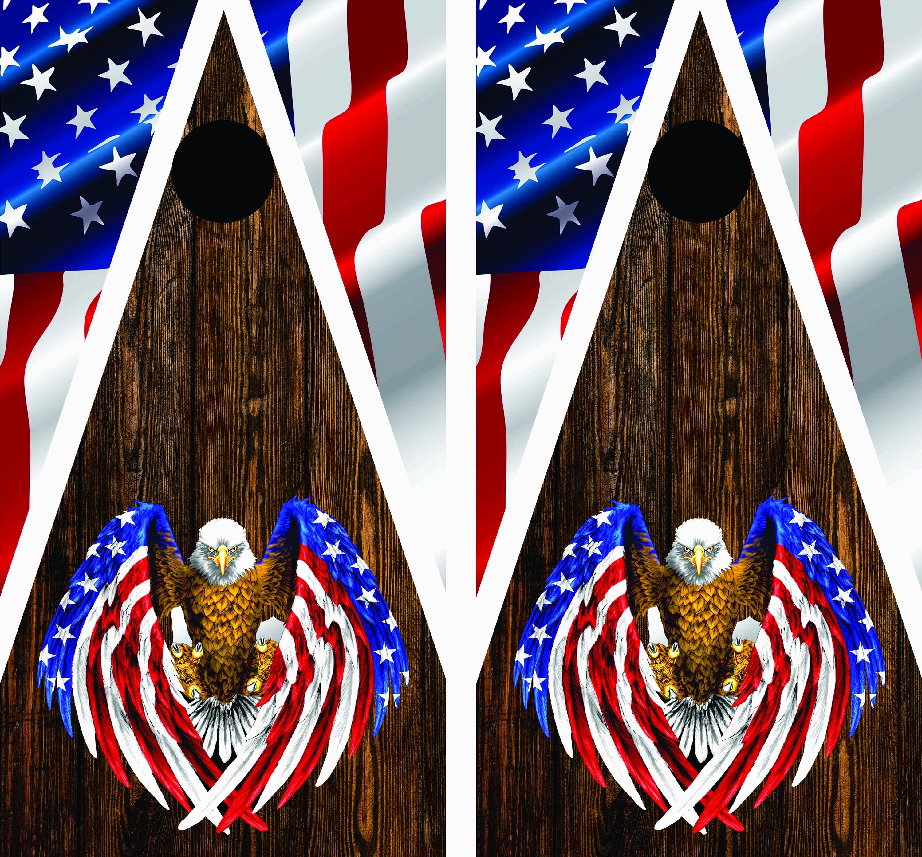 Screaming Eagle Bald Eagle Cornhole Board Wrap Sticker America Patriotic Veteran American Flag Country Pride Police Military Corn Hole Skin