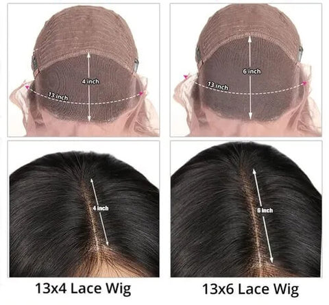 13x4 13x6 lace front wig comparison