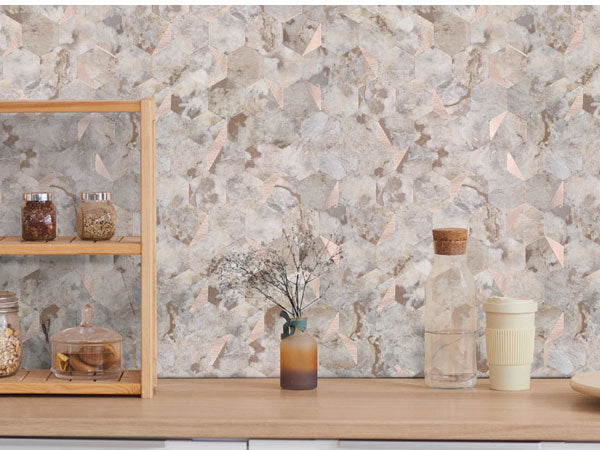 peel and stick hexagon backsplash for wall
