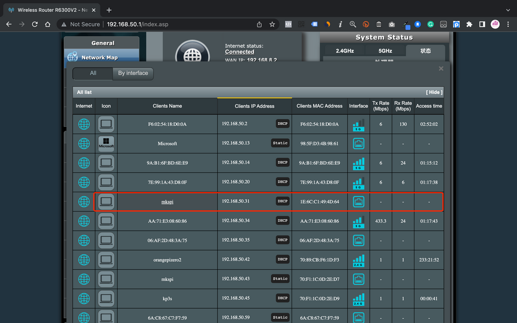 FIND IP FROM ROUTER