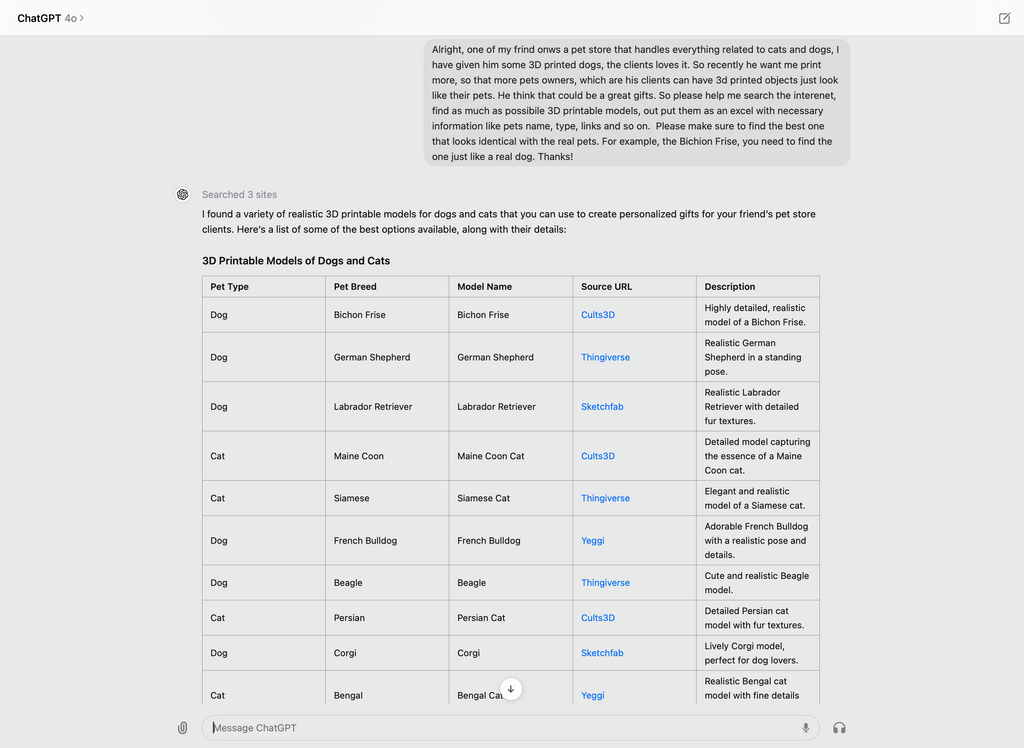 ChatGPT Help with Information Getting