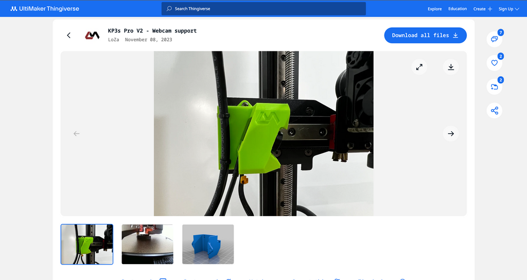 P3 KP3s Pro V2 – Webcam-Unterstützung