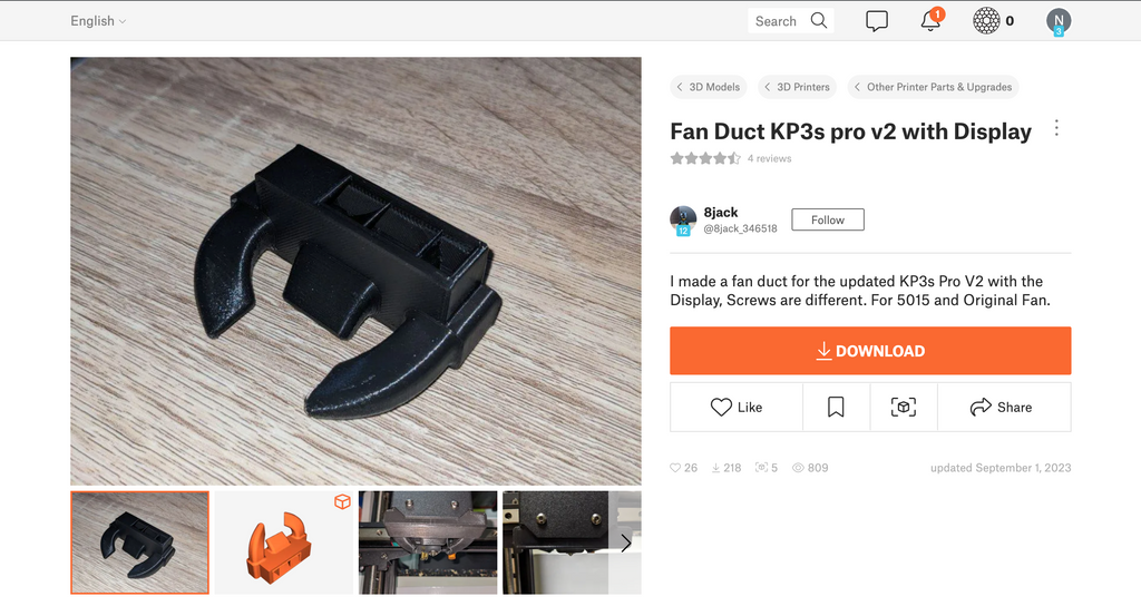 P4 Lüfterkanal KP3s pro v2 mit Display