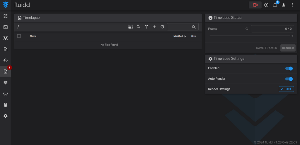 timelaps-in-fluidd-interface