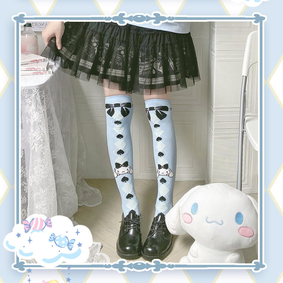 Cinnamoroll Alice Pattern Over Knee Socks