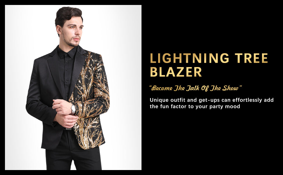 Mens Party Dress Suit Jacket 1 Button Sequin Tux Blazer Dinner Slim Fit Prom Suit Stylish Sequin Coat