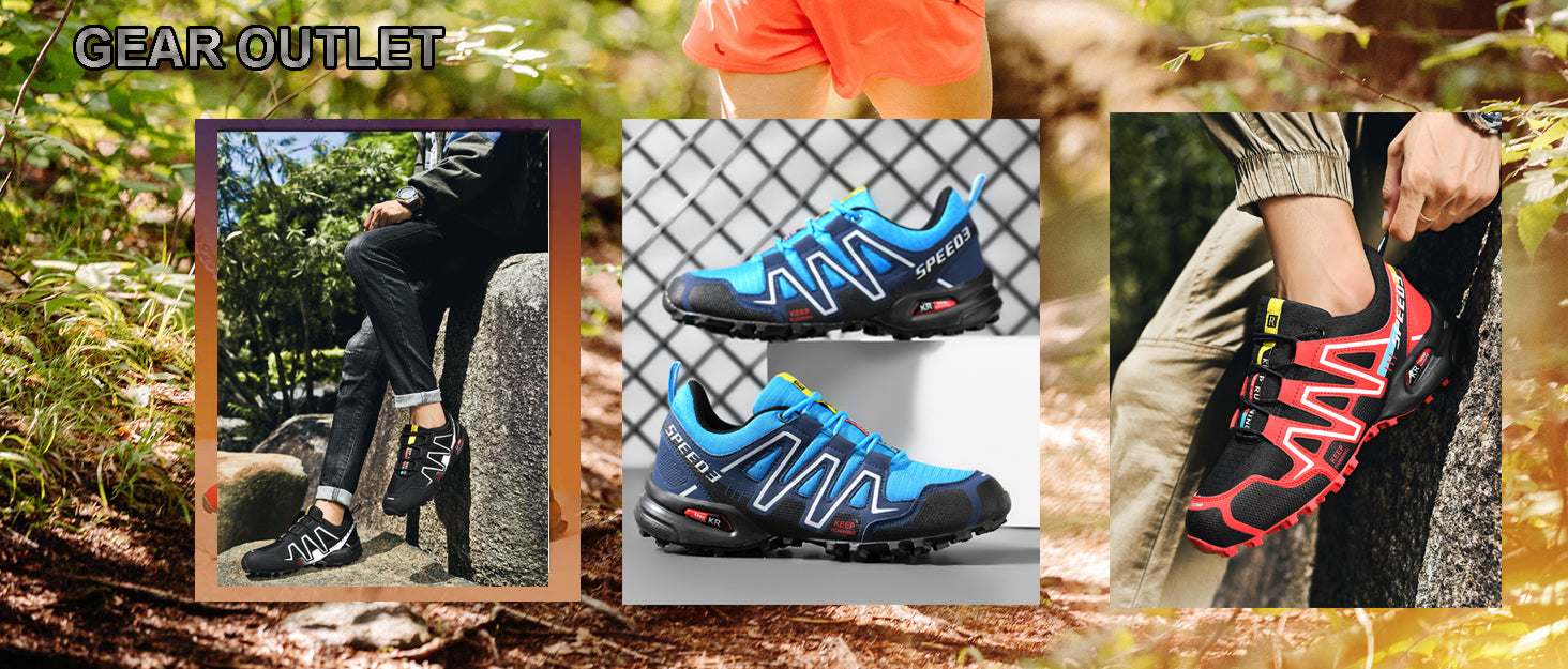 Men's Lightweight Trail Running Shoes Outdoor Breathable Hiking Shoes Waterproof Walking Trekking Cross Training Sneakers