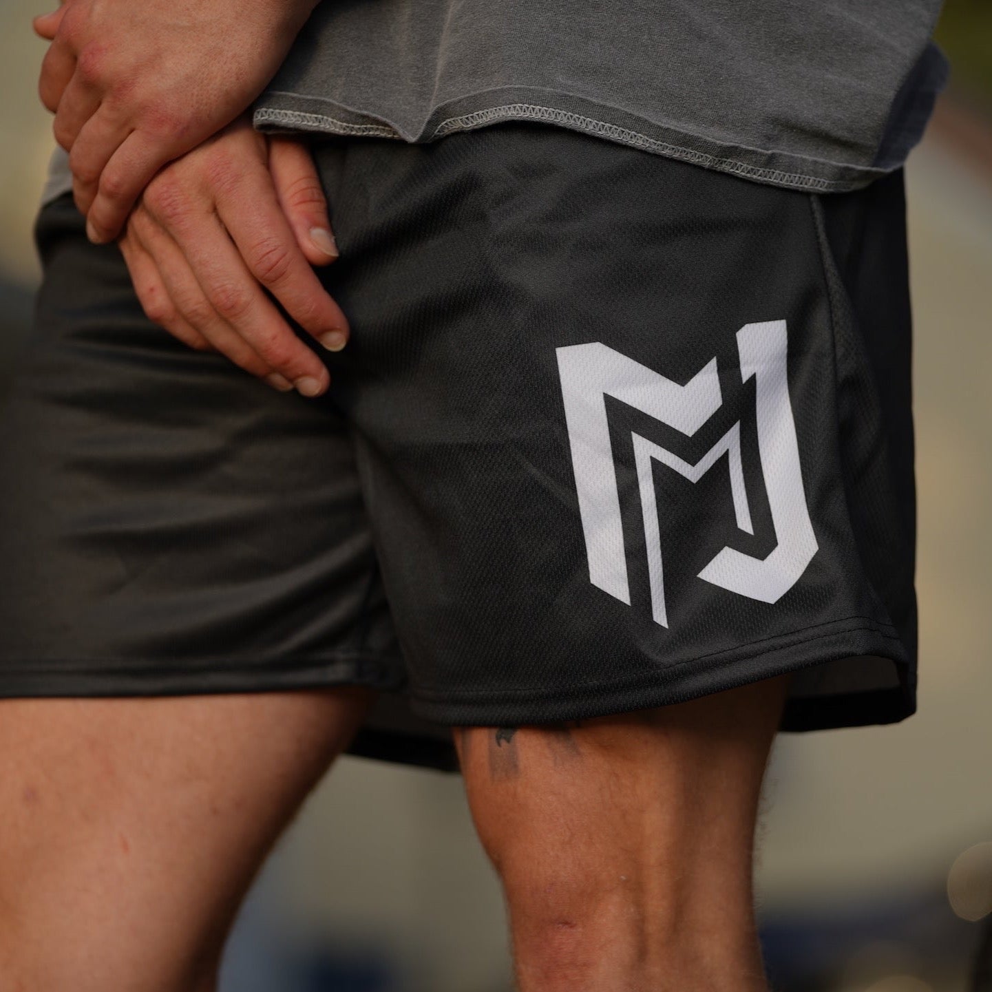 MJM Logo Basic Black Shorts