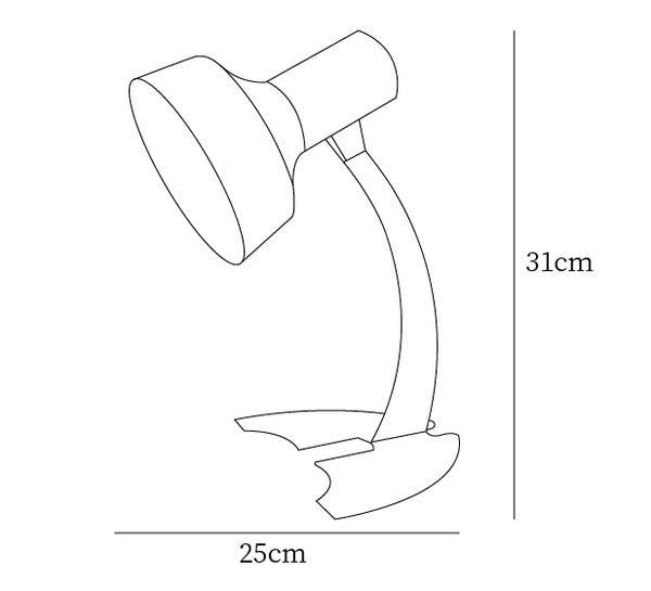 Dimensioni Flash Table Lamp