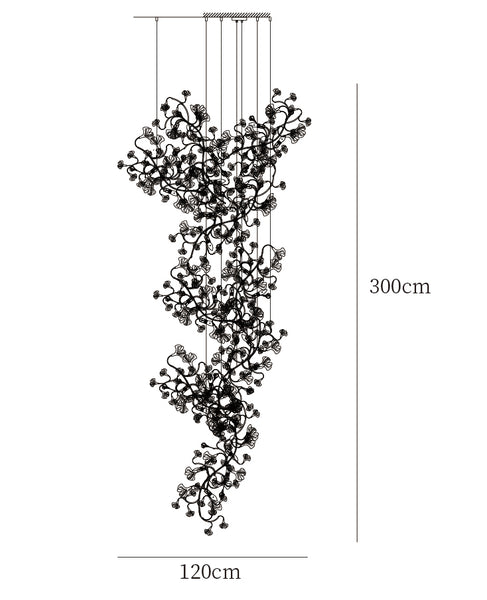 Dimensiones Lámpara de Araña Ginkgo F