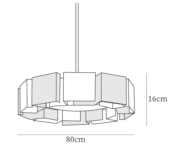 Dimensiones de la lámpara colgante Impression