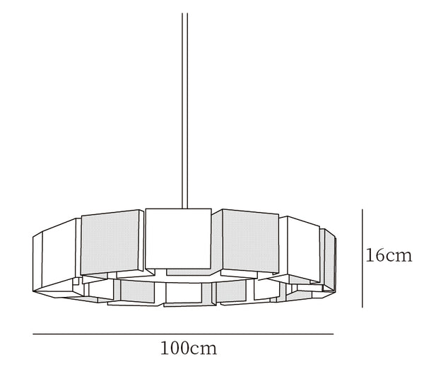 Dimensiones de la lámpara colgante Impression