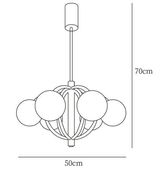 Kaiser Chandelier dimensions