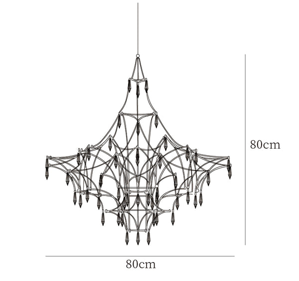 Dimensions du lustre Mira