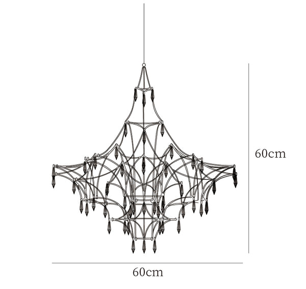 Dimensions du lustre Mira