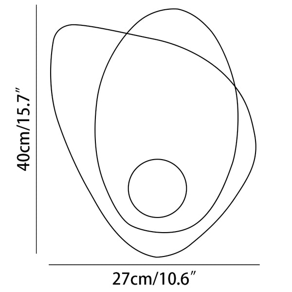 Dimensions de l'applique murale Pearl