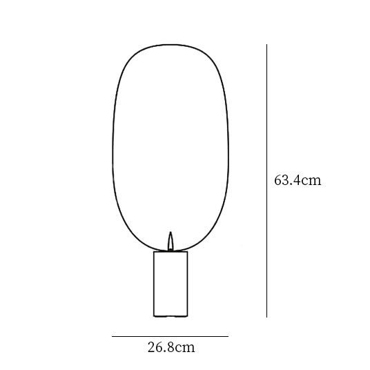 Dimensiones de la lámpara de mesa Serena